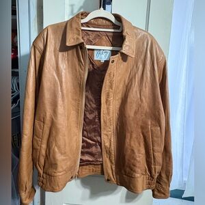Remy Men's Tan Leather Jacket Size 42